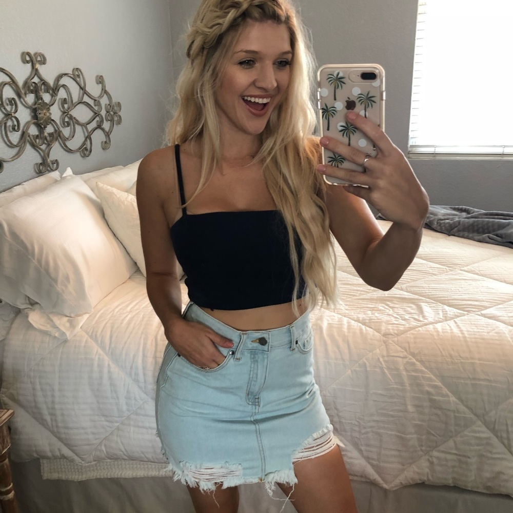 High waisted denim skirt ✨